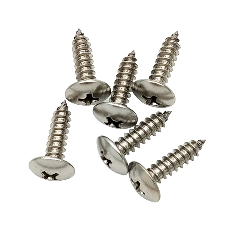 Stainless Steel Flat Head, TA Umbrella Head, Flat Round Head, and various head types, ranging from ST3 to ST6, self-tapping screws.