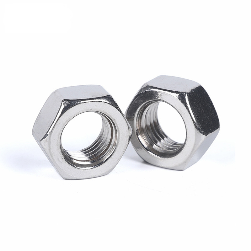 Factory Wholesale: 304 Stainless Steel Hex Nuts DIN934 Hexagon Nut M1.6, M2, M3, M4, M5, M6-M30