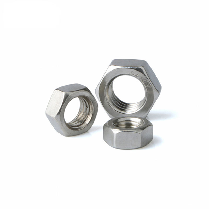 Factory Wholesale: 304 Stainless Steel Hex Nuts DIN934 Hexagon Nut M1.6, M2, M3, M4, M5, M6-M30